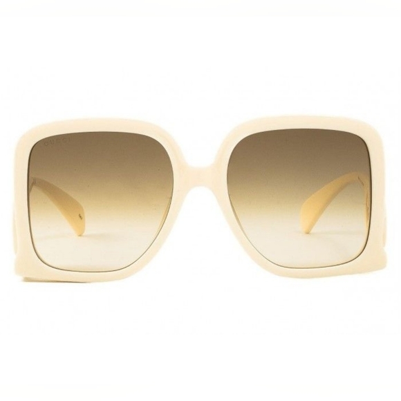 NEW GUCCI GG1326S 002 SQUARE WOMEN NUDE OVERSIZED SUNGLASSES - Picture 6 of 9